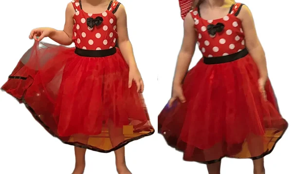 Retro kleit lapsele / mummuline ja täpiline kleit lapsele