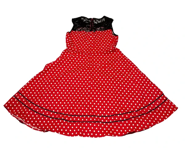 Red polka dot dress