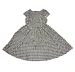 Must ja valge ruuduline kleit