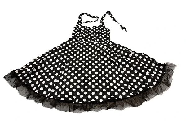 Black polka dot dress