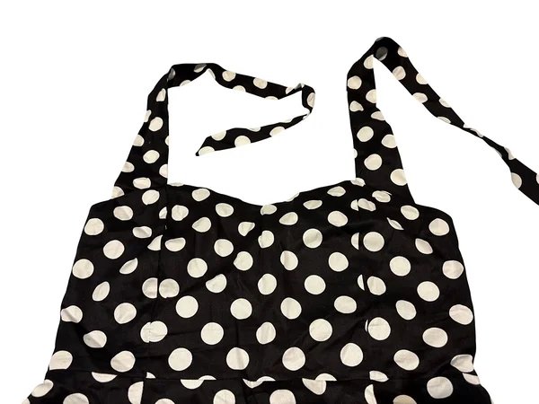 Black polka dot dress
