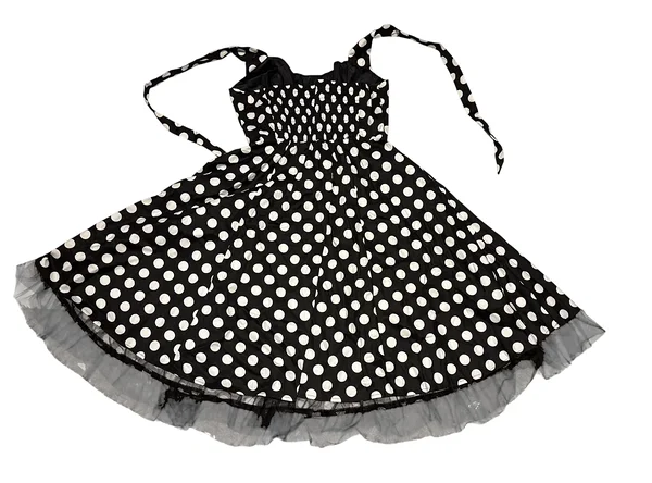 Black polka dot dress