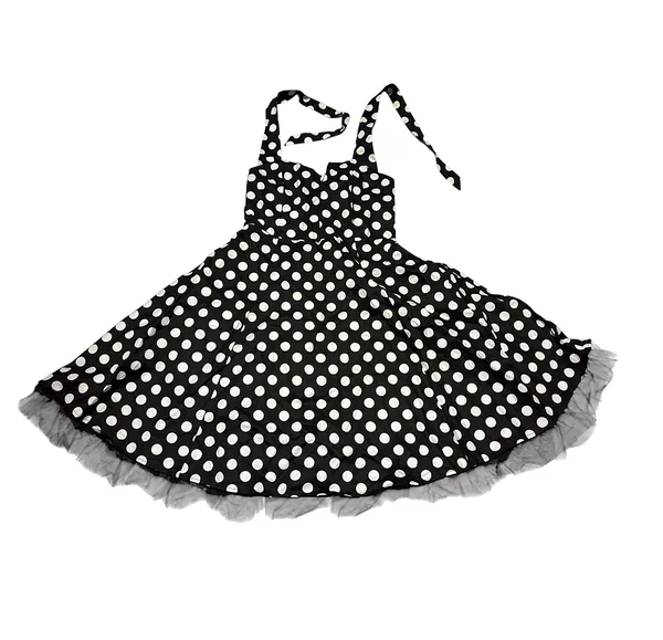 Black polka dot dress