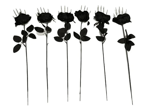 Mustad hirmsad roosid Halloweeniks / must kunstroos