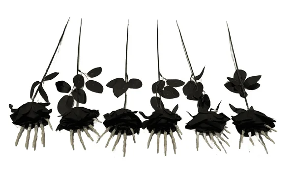 Mustad hirmsad roosid Halloweeniks / must kunstroos