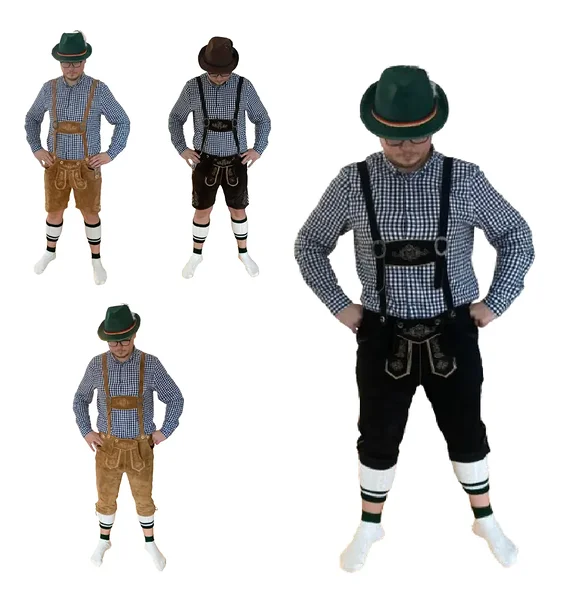 Nahast traksipüksid lederhosen oktoberfestiks