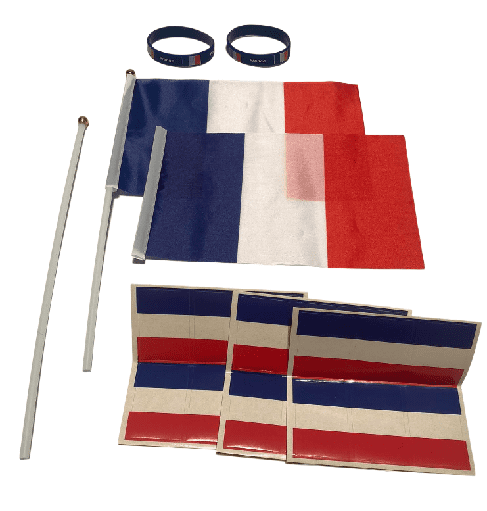 Prantsusmaa lipud, käepaelad ja kleepsud