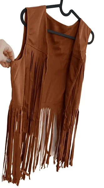 Pruun narmastega vest Wild West’i stiilipeole