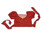 Punakas täpiline pluus