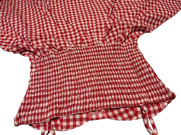 Punane ja valge ruuduline kleit / soodne kauboi kleit