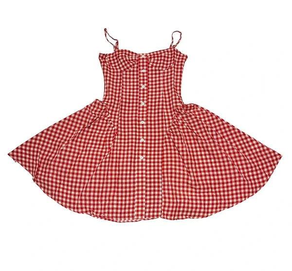 Punane ja valge ruuduline kleit / soodne kauboi kleit