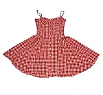 Punane ja valge ruuduline kleit