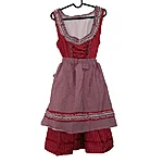 Punane täpiline dirndl eest ruut