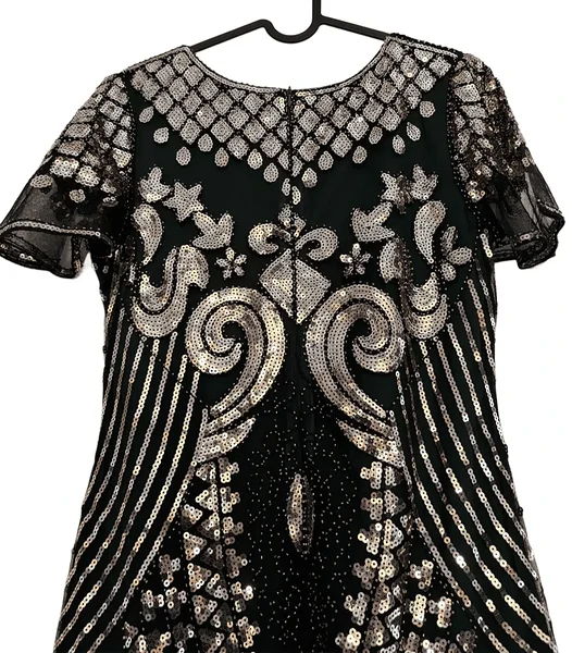 Tumeroheline narmastega ja litritega pidulik kleit suurus S (XS/M)