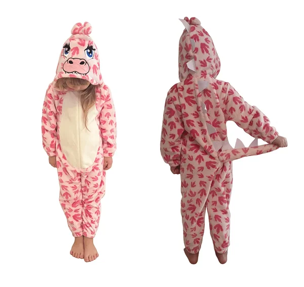 Roosa dinosauruse kostüüm