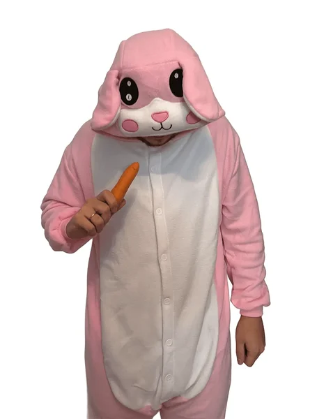 Roosa jänese / jänku või hamstri kostüüm täiskasvanule