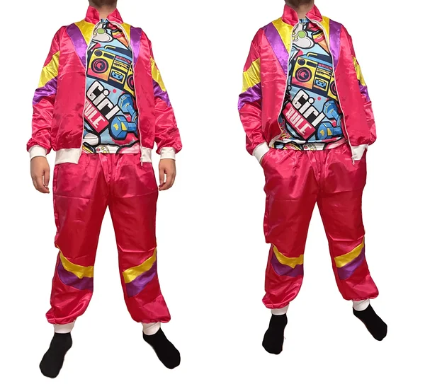 80ndate / 90ndate retro dressikomplekt – neoon stiilipeo kostüüm meestele ja naistele
