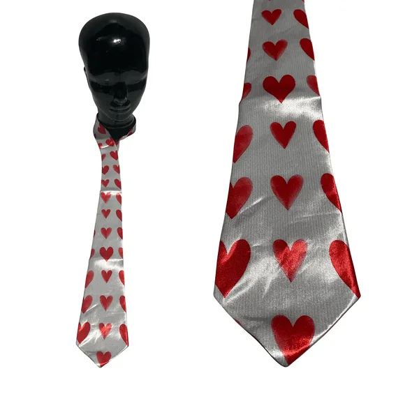 Heart-patterned tie for men