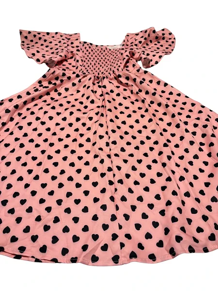 Pink dress with hearts