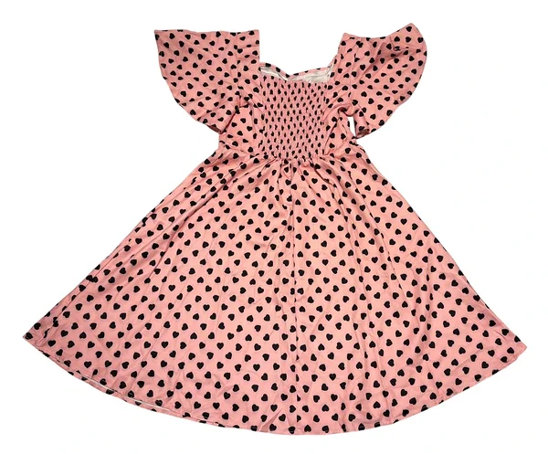Pink dress with hearts