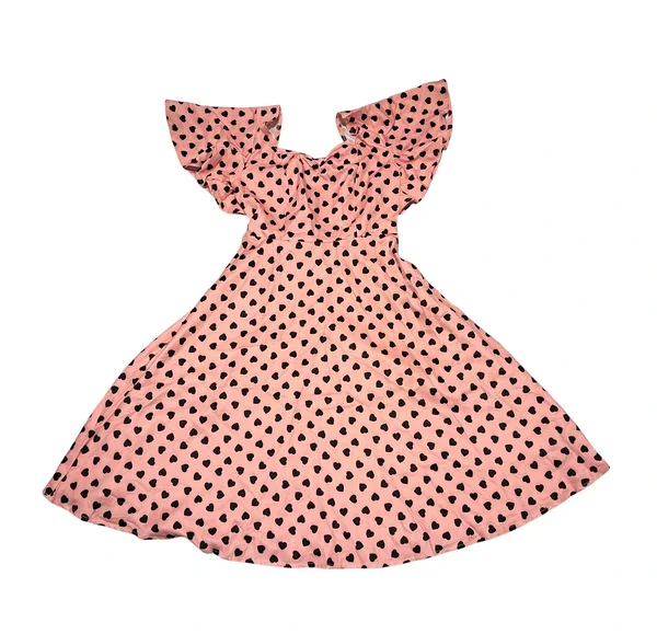 Pink dress with hearts