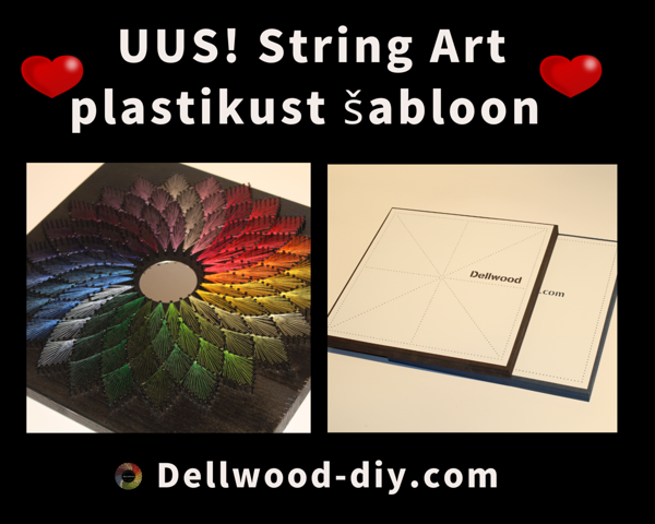 String art plastikust šabloon