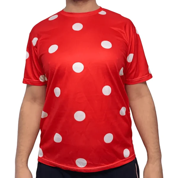 New polka-dot blouse for a retro party or a fly agaric (mushroom) costume
