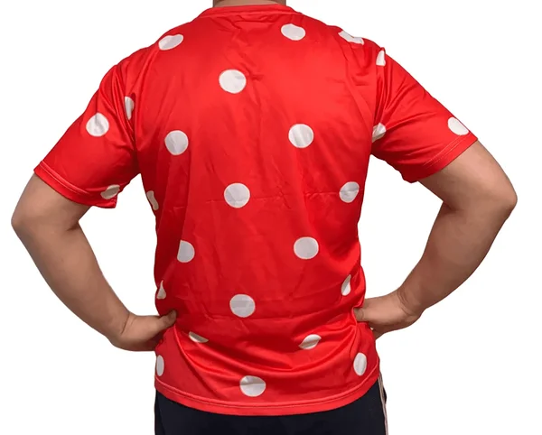New polka-dot blouse for a retro party or a fly agaric (mushroom) costume