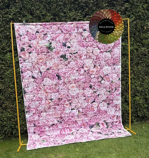  Pink rose photo backdrop