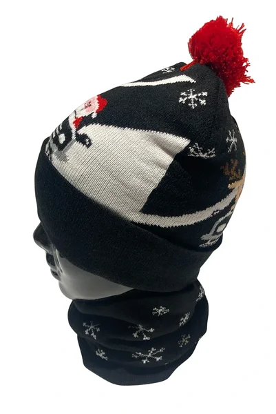 Light-up Christmas hat and scarf set