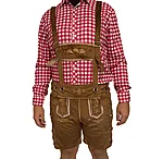 Uued pruunid lühikesed lederhosenid ruut