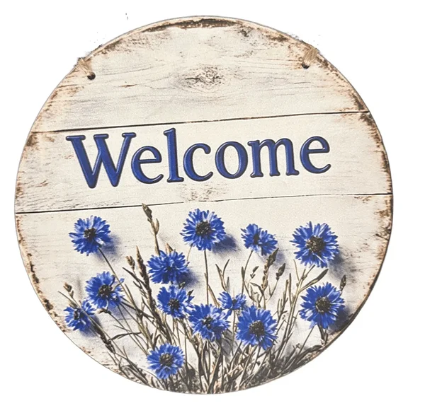 Rukkililledega uksesilt / uksepärja keskosa