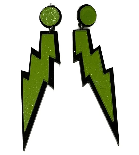 Välgu kujuga kõrvarõngad 1980 / 1990ndate peoks kohe olemas