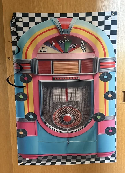 Jukebox peo dekoratsioon / muusikamasinaga fototaust