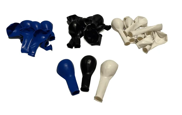 Blue, black and white balloons for an Estonian birthday