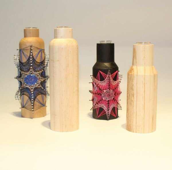 String art wooden vases ideas