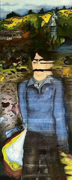 &quot;Gruusia kangem pool&quot; - õli lõuendil, 40x100cm, 2021