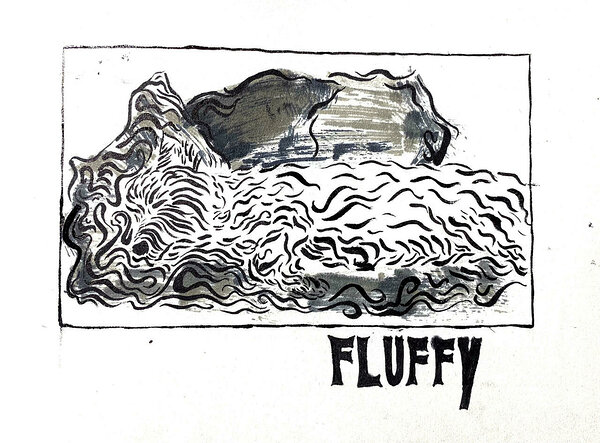 &quot;Fluffy&quot; - A5, ink on paper
