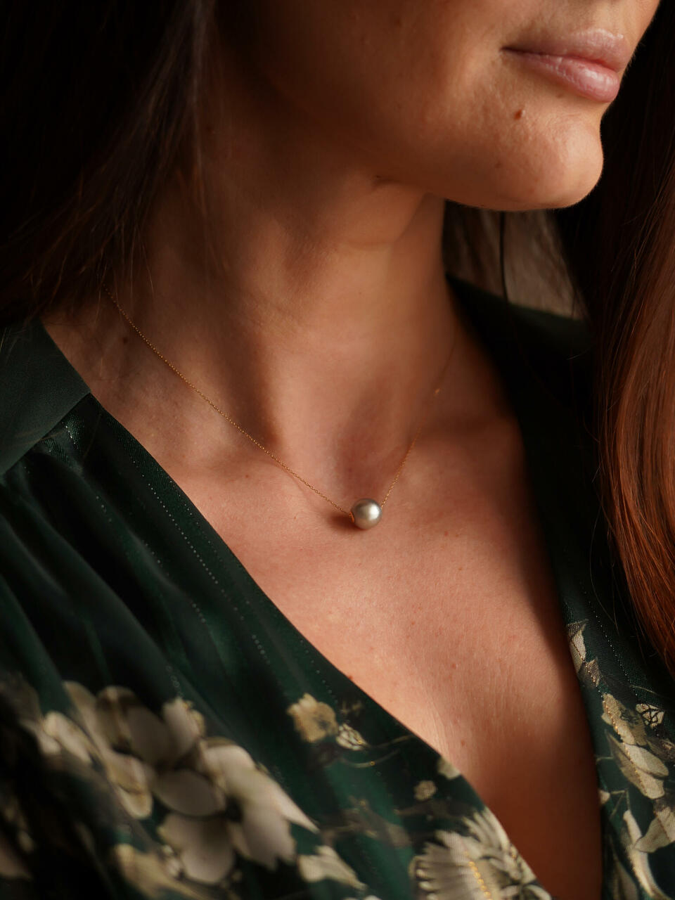 Tahiti pärliga kuldkett 40 cm 