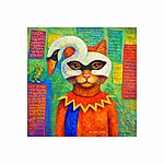 Loomade karneval kass kuige kostüümis kleeps