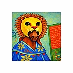 Loomade karneval, hobune lõvi kostüümis kleeps