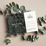 Green modern inspirational quote on card mockup instagram post