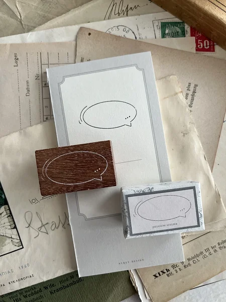 rubber stamp Speech Bubble, Jieyanow Atelier