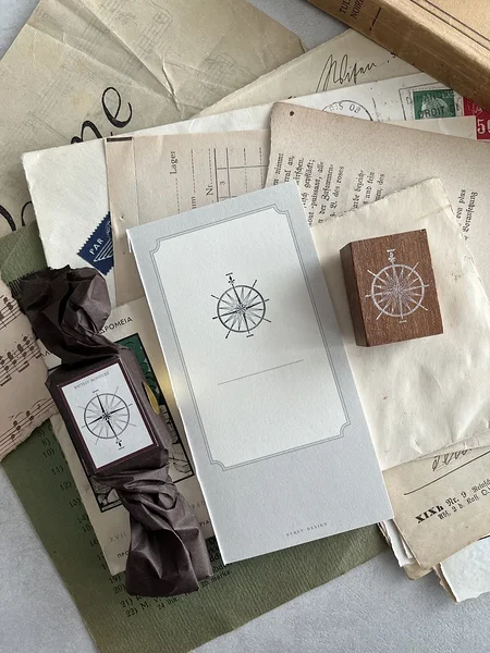 rubber stamp Compass, Jieyanow Atelier