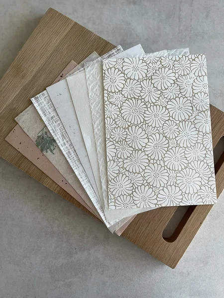 A set of textured Japanese papers