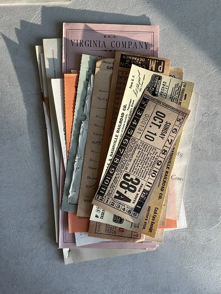 [vintage] komplekt erinevaid kviitungeid ja tšekke (20tk)