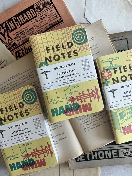 märkmik United States of Letterpress (3-pakk; ruudulised lehed), Field Notes