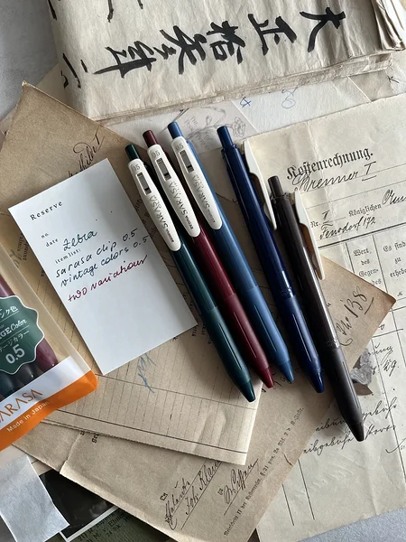 Zebra Sarasa Vintage Colors Set, zebra