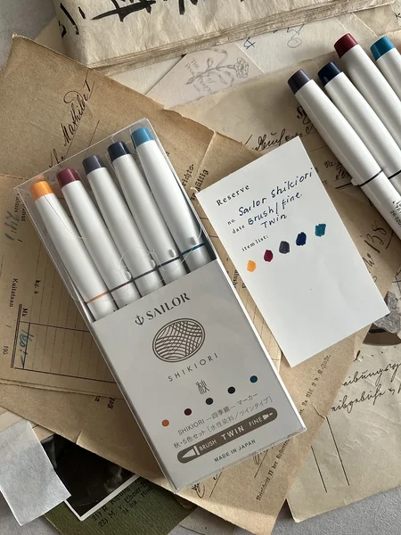 brush pens Sailor Shikiori 4 Seasons