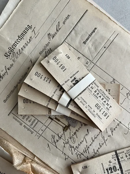 [vintage] a set of French-Dutch tickets (10pcs)